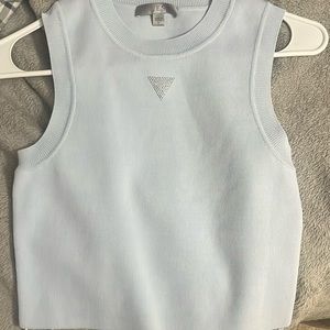 Baby blue guess shirt